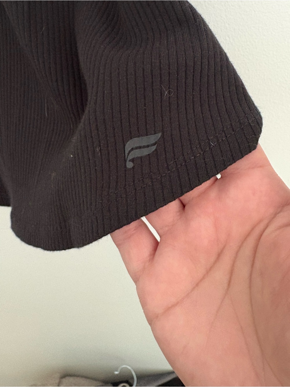 Fabletics Black Ribbed Racerback Tank - Picture 3 of 4